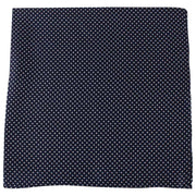 Michelsons of London Pin Dot Handkerchief - Navy/White