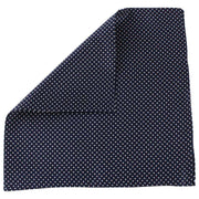 Michelsons of London Pin Dot Handkerchief - Navy/White