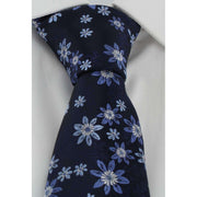 Michelsons of London Vibrant Floral Tie and Pocket Square Set - Blue