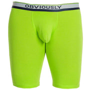 Obviously PrimeMan AnatoMAX Boxer Brief 9inch Leg - Lime Green