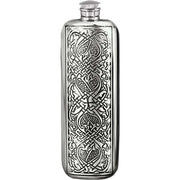 Orton West 3oz Tall Celtic Hip Flask - Silver
