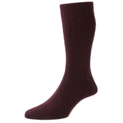 Pantherella Gadsbury Cotton Fil D'Ecosse Pin Dot Socks - Burgundy