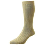 Pantherella Pembrey Sea Island Cotton Socks - Light Khaki