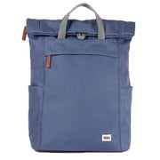 Roka Finchley A Medium Sustainable Canvas Backpack - Airforce Blue