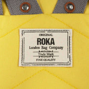 Roka Finchley A Small Sustainable Canvas Backpack - Custard Yellow