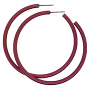 Ti2 Titanium Large Round Hoop Earrings - Brown